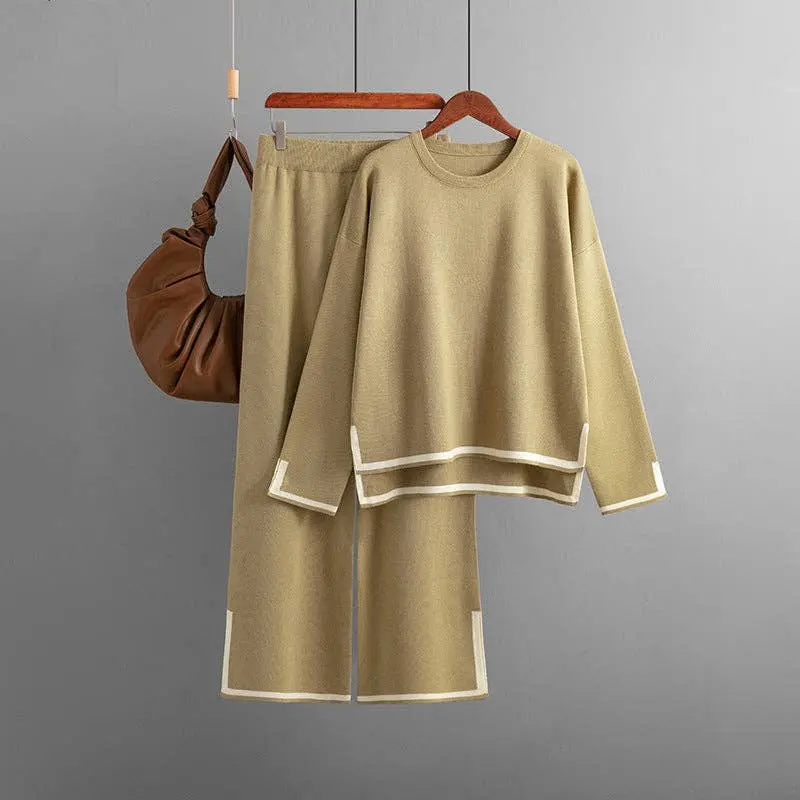 Giana Pant Sets: Khaki / One Size