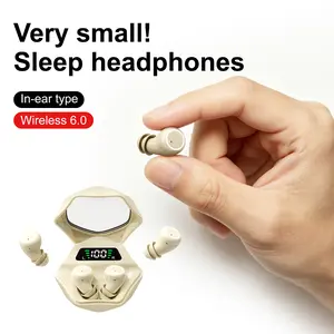 New sleep wireless earphones, mini 6.0 Bluetooth earphones, angel light ring touch operation, new in ear earbuds that do not harm the ears, high-definition and ultra long endurance sound quality, suitable for gaming earphones for sleep, work, and gaming
