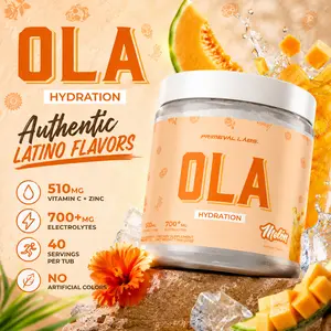 Primeval Labs OLA Hydration | Electrolyte Powder Drink Mix | 700mg+ Electrolytes | Vitamin C + Zinc | 40 Servings Primeval Labs OLA Hydration | Electrolyte Powder Drink Mix | 700mg+ Electrolytes | Vitamin C + Zinc | 40 Servings