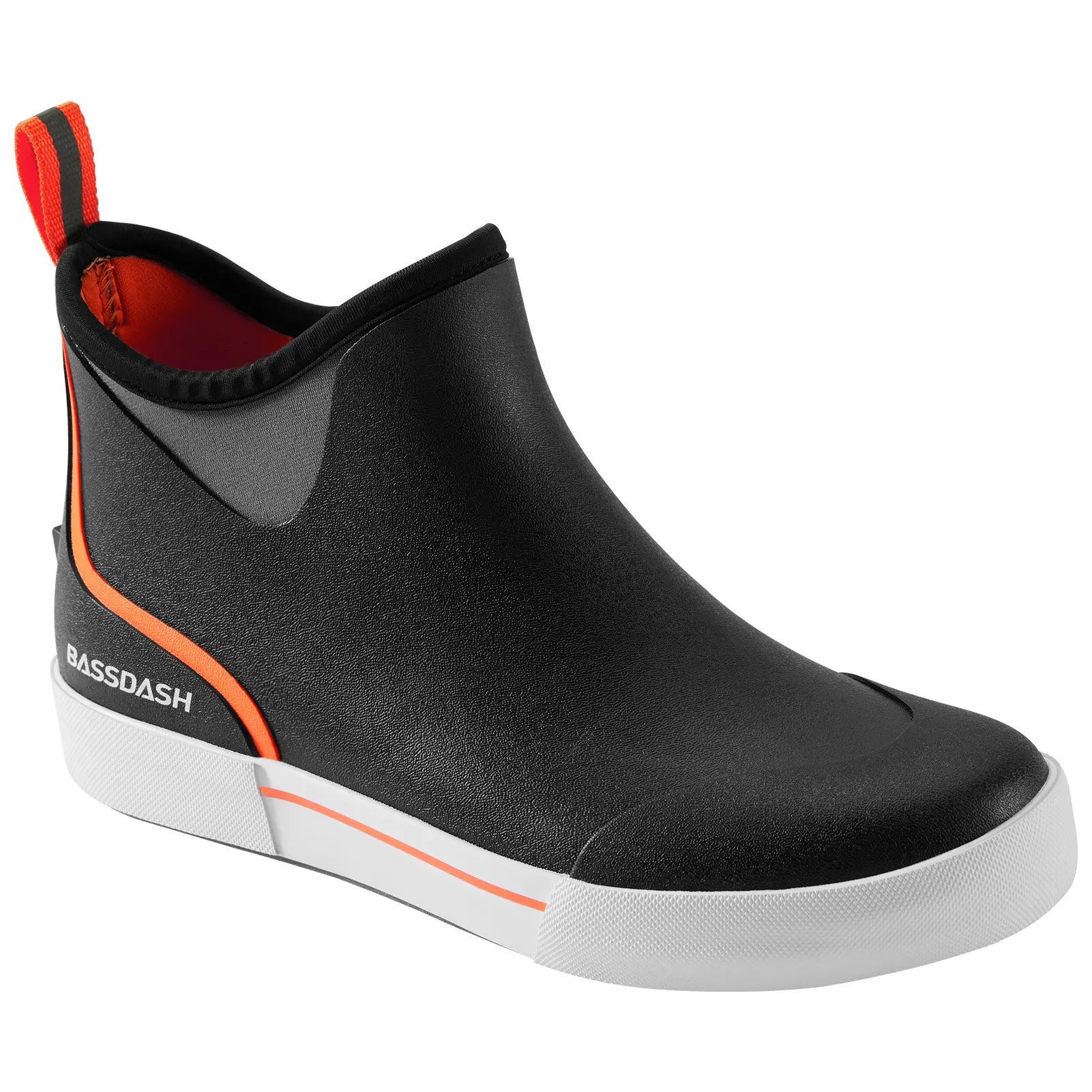BASSDASH Men’s 4.5" Waterproof Fishing Deck Boots Anti-Slip Rubber Ankle Boots Rain Shoes for Boating Gardening Working