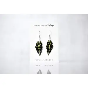Alocasia Polly Plant Earrings | Leaf Earrings