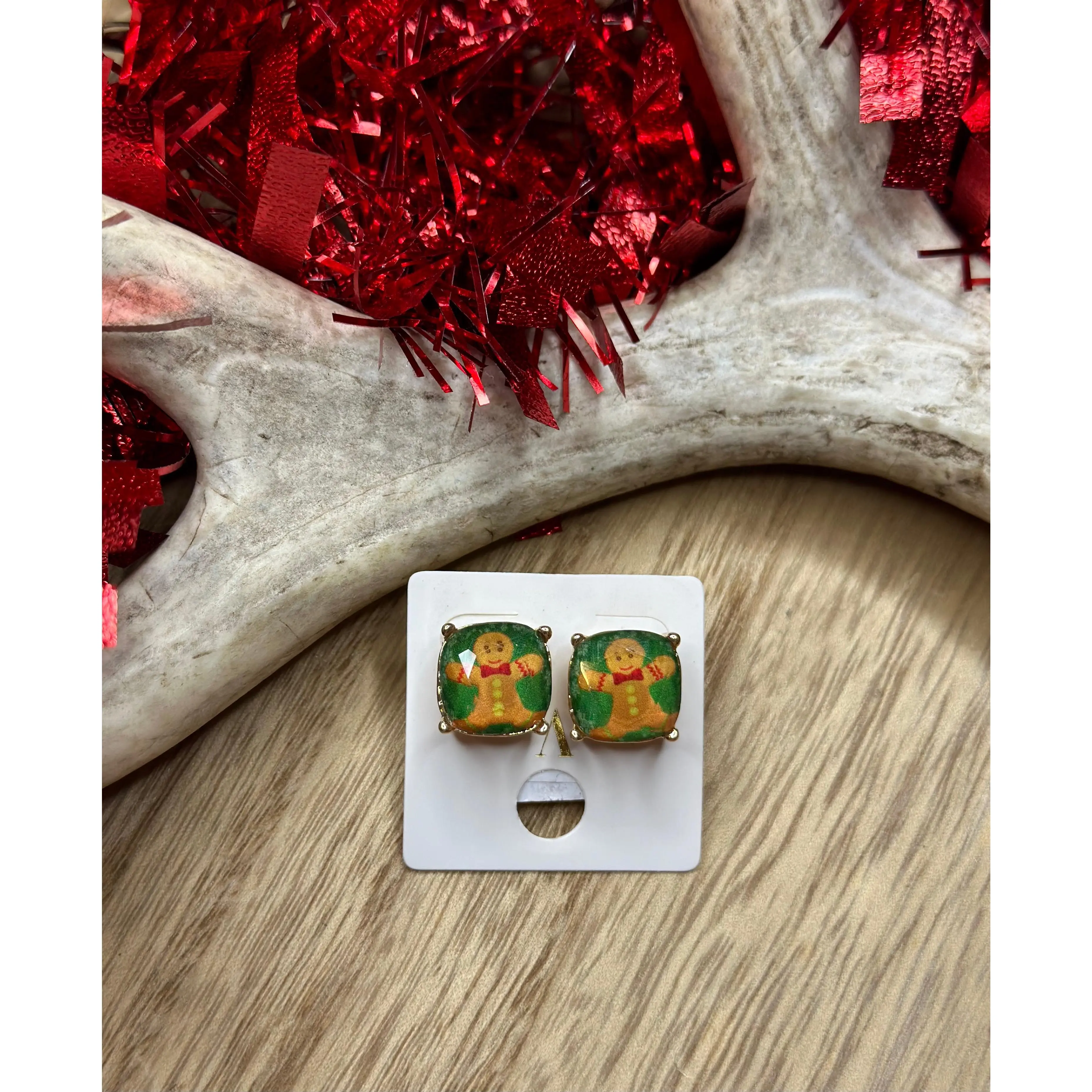 Gingerbread Man Stud Earrings