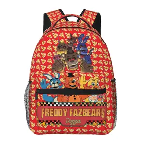 Five nights at freddy's Backpack Fnaf Cute Bookbag with 1 Large Main Compartment & Front Utility Pocket Freddy Lightweight School Bag for Elementary & Middle School Students