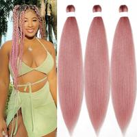 Dark Rose Gold Braiding Hair 3 Packs
