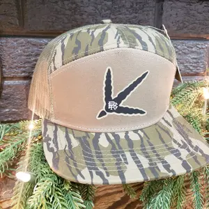 MossyOak Lost Hat Co. Turkey Track Snapback Hat with Camo Design and Adjustable Fit for Outdoor Enthusiasts