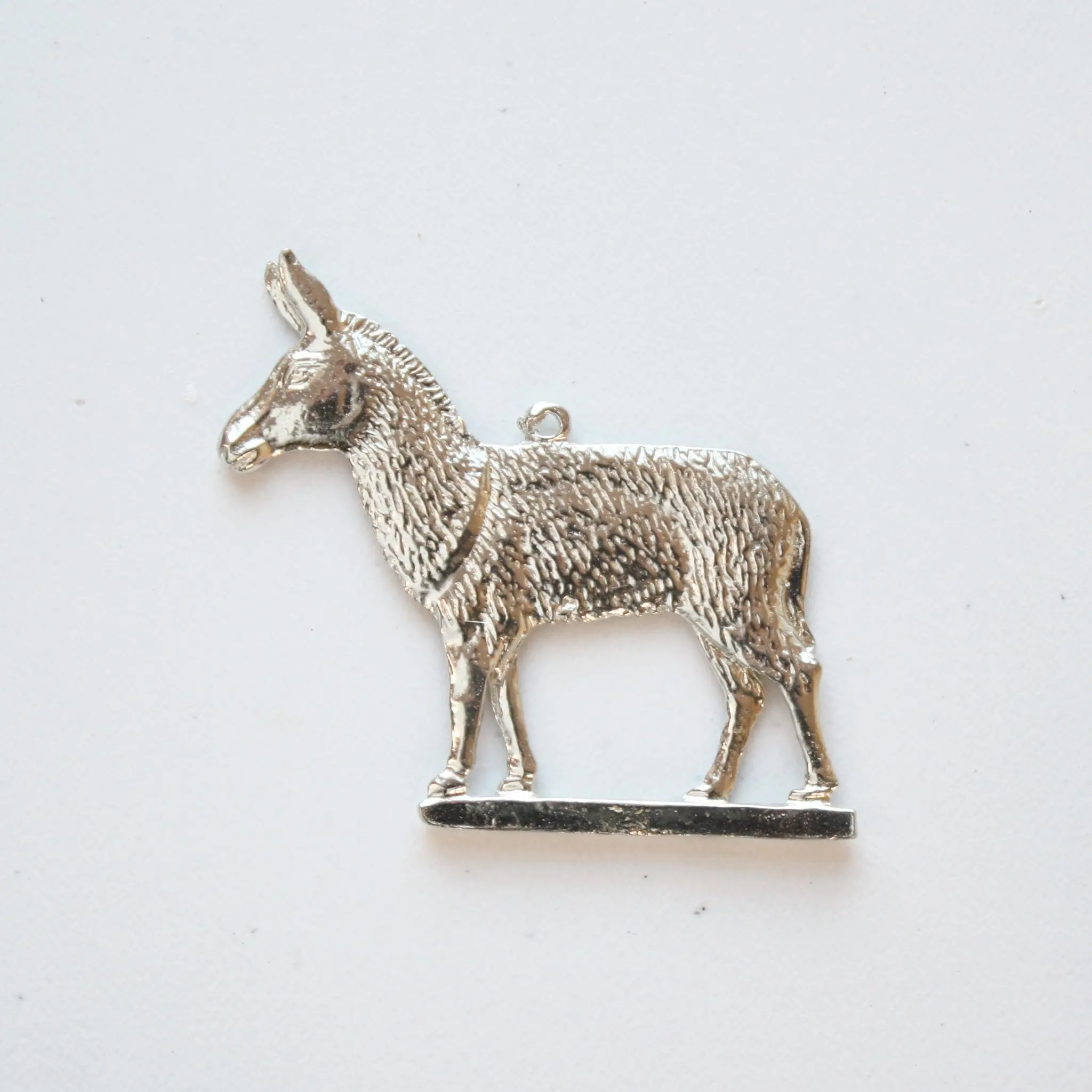 Pewter Donkey Ornament