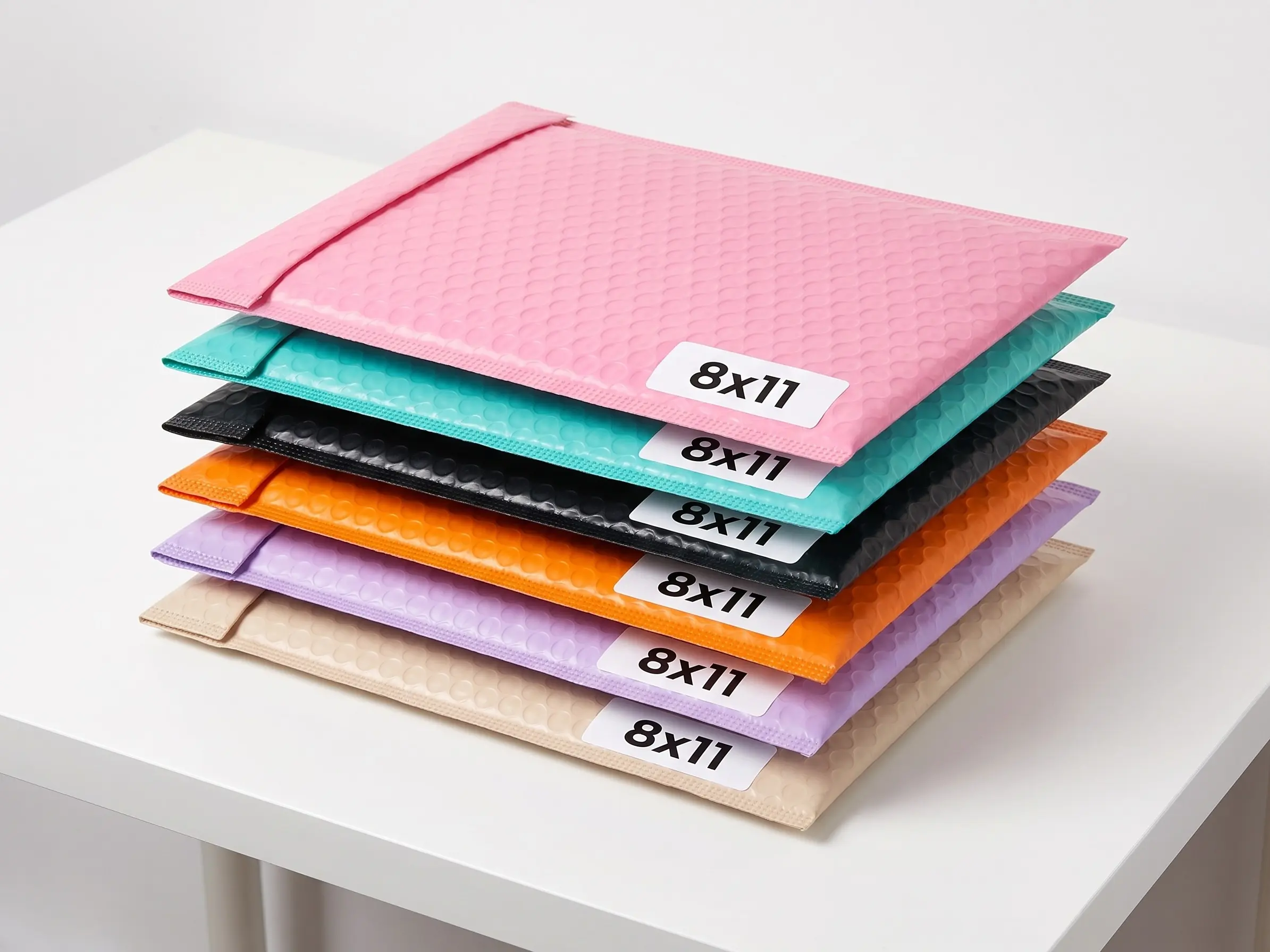 8x11 Size Self-Sealing Padded Bubble Mailers, Poly Envelopes for Small Business Office Packaging Supplies