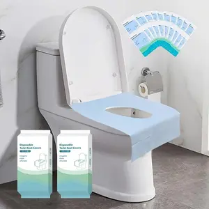 20 Pack Disposable Toilet Seat Covers Flushable Travel Essentials Universal Adult Kids Waterproof Toilet Pads Individual Pack Lightweight for Public Restrooms Planes XL