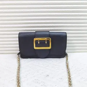 Pre-owned Calfskin Crossbody Bags Burberry Buckle Woc