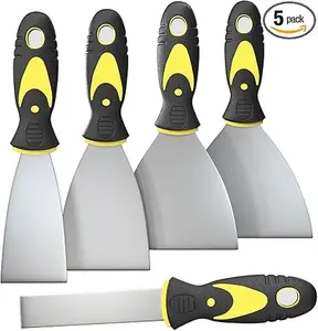 5Pcs Putty Knife, Set, 1" 2" 3" 4" 5" Scraper, Spackle Knife, Paint Scraper, Scraper Tool, No Rusting, Perfect For Repairing Drywall, Removing Wallpaper, Mud, Plaster Scraping
