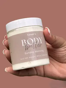 Nonni's Body Butter Sunday Morning Praline Waffle & Maple Syrup Scented 8oz & 12oz Ultra-Moisturizing Whipped Body Butter for Dry & Sensitive Skin