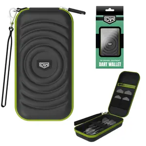 DW Original Darts Wallet, Dart Storage Case, Holds 6 Darts | EVA Quality Material, Protective Dart Cases, Professional Darts Accessories | 2 Colour Options – Black/Green or Black/Blue