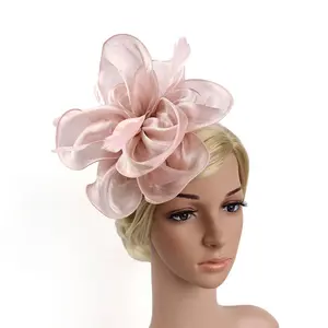 Flower Derby Fascinator (Green, Black, Pink)
