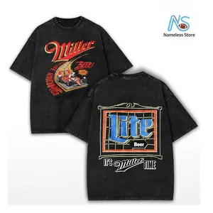 Miller High Life Racing Graphic Tee Unisex Cotton Short Sleeves T-shirt Double Sided Design Menswear & Womenswear Top Streetwear Vibrant Durable Print