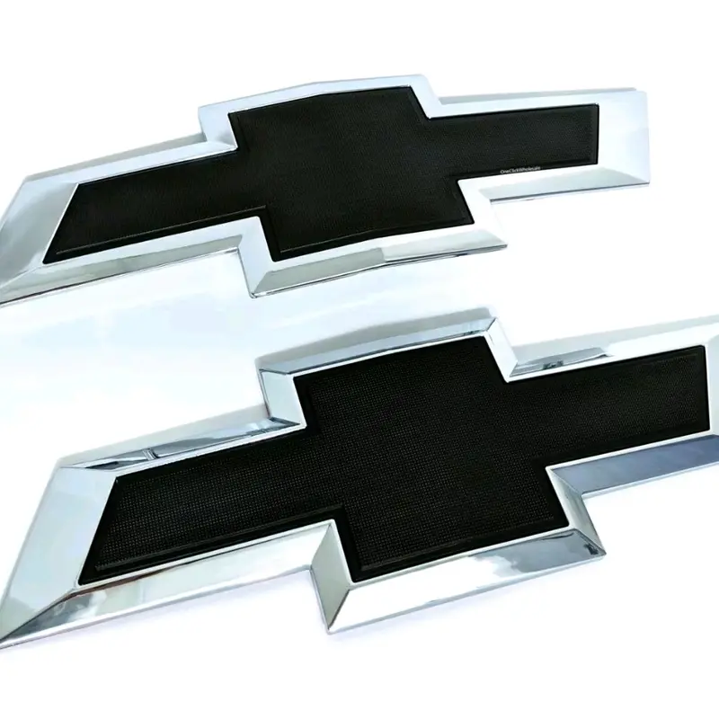 Replacment All Gloss Black Front Grille Bowtie Emblem For Chevy Silverado 1999-02 & Suburban/Tahoe 2000-06