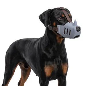 Adjustable Silicone Dog Muzzle, Breathable Dog Mask for Bite Prevention, Soft Mesh Pet Training Accessory for Outdoor Use
