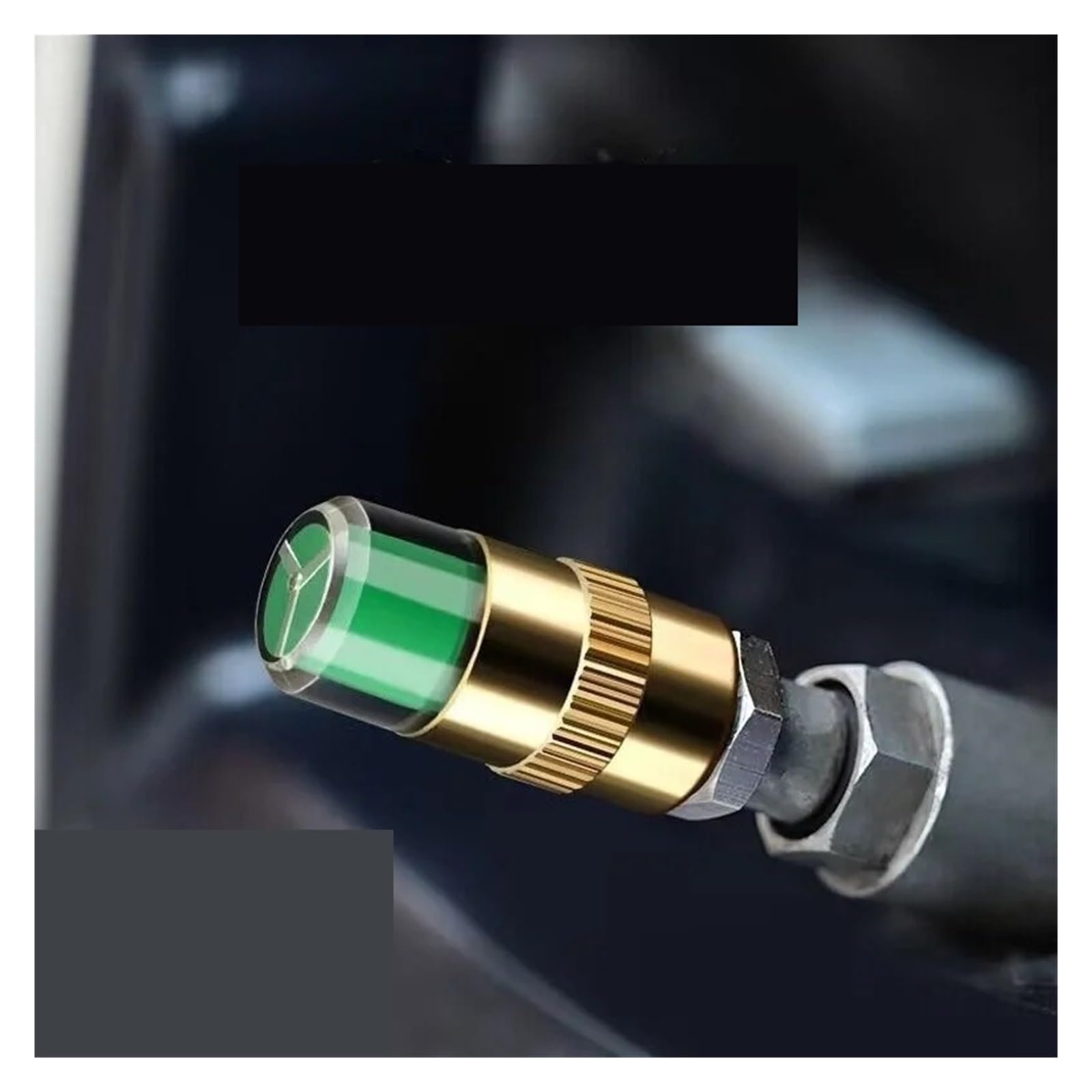 4pcs Tire Pressure Monitoring Caps Copper Core Sensor Indicator for Car Low Pressure Detection Alerts Hardware Industrial Detector