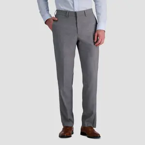 Haggar H26 Men's Tailored Fit Premium Stretch Suit Pants - Gray 42x30