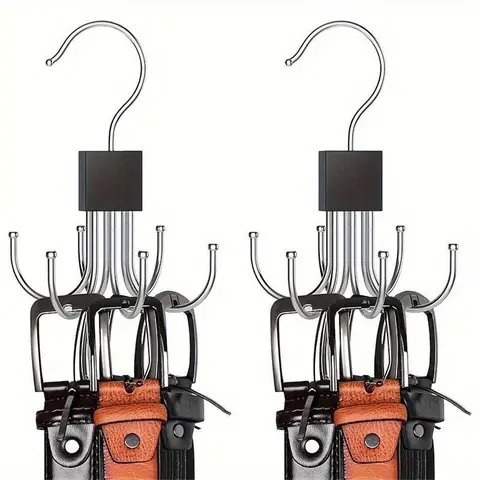 Rotating 6-claw Hook, 2 Counts Multifunctional Rotating Hook, Bag Storage Hook, Household Organizing Hook for Coat, Hat, Scarf,  Home Essentials