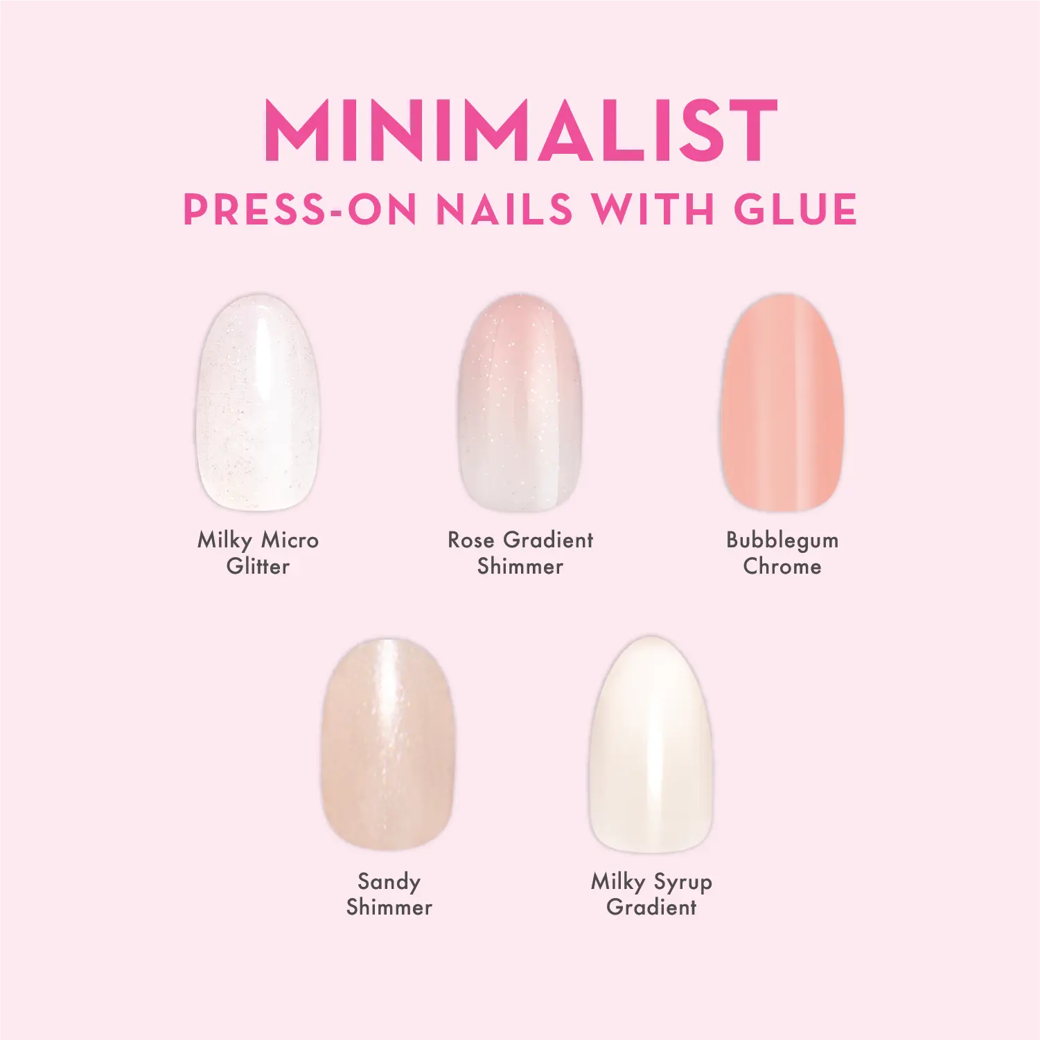 Minimalist Press-on nails with Glue