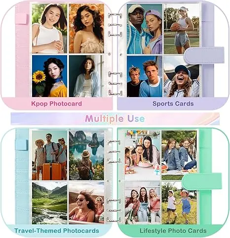 A5 Kpop Photocard Binder, 6 Ring Binder Collector's Album with 240 Card  Slots, Multi-Pocket PU Leather Collection Binder Cover for Organizing K-Pop,  Trading Cards, Game Cards & Memorabilia (Purple) - TikTok Shop