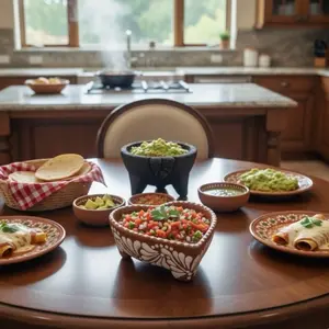 Talavera Heart Shaped Molcajete Salsa Bowl – Brown & White