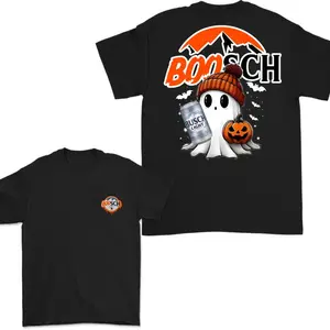 Boosh Light Cute Boo Ghost Halloween 2 Sided T-Shirt, Busch Light Halloween Shirt For Men And Women, Halloween Cute Ghost Trendy Shirt