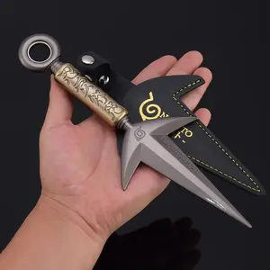 Trendy Styles Namikaze Minato Weapon 23cm/9.84inch Rotatable The Art of Flying Thunder God Kunai Metal Craft Model Turn Ninja Toys