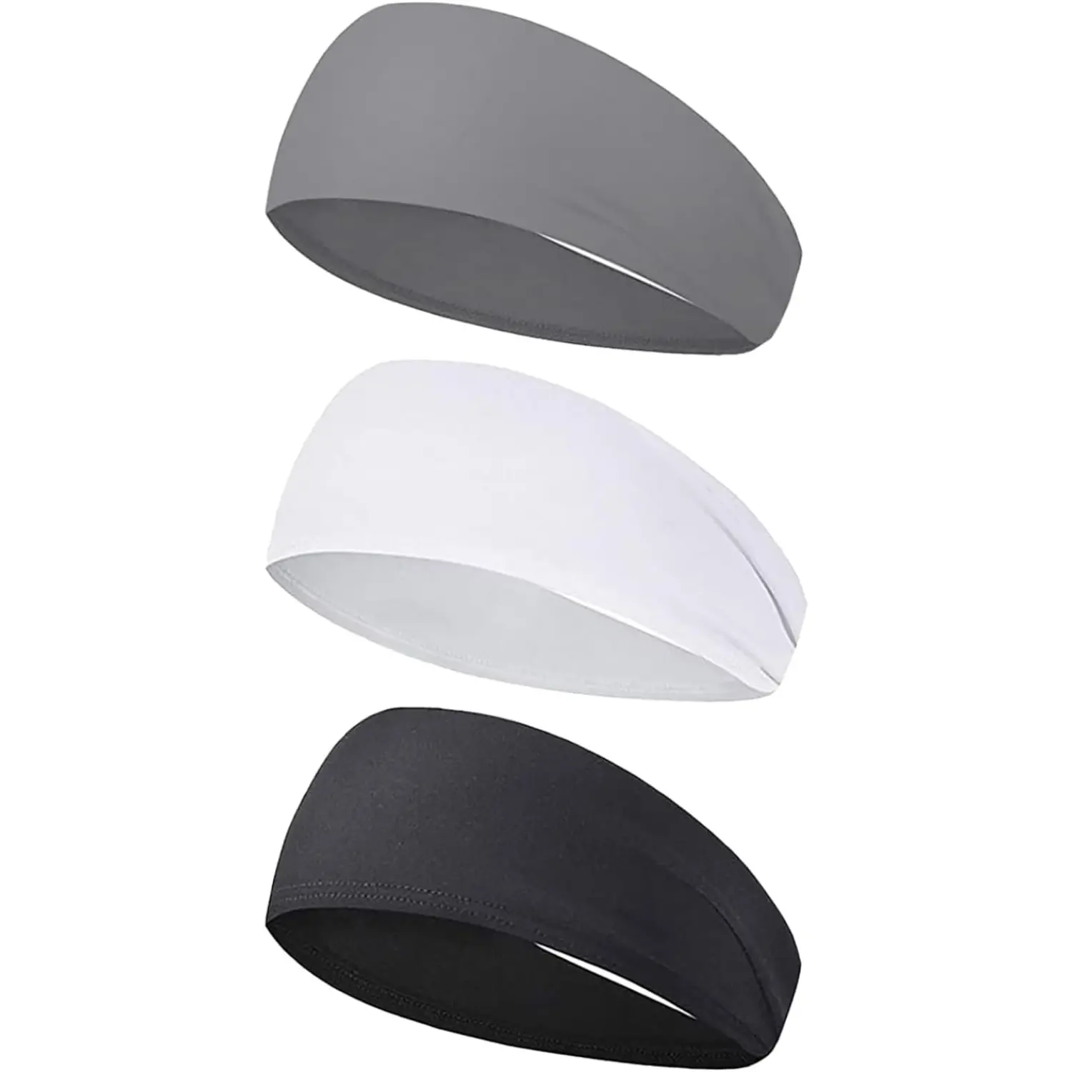 3 Pack Sports Headbands Sweat Bands for Men Women Running Gym