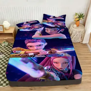 3pcs  Three-Piece Bedding Set. Silky smooth and breathable. A must-have for trendy bedrooms, perfect for couples, themed hotels, and unique guesthouses. A must-have for autumn and winter sleep. Pill-free and snag-free.