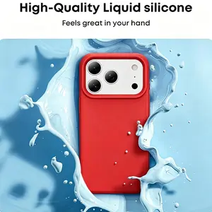 Compatible with iPhone 17 Pro Max/17/16/15/14/13 phone cases, liquid silicone protective cover, shockproof, ultra-thin design, scratch-resistant, oil-resistant, soft microfiber lining, dustproof, fingerprint-resistant, a perfect gift for friends—ideal for