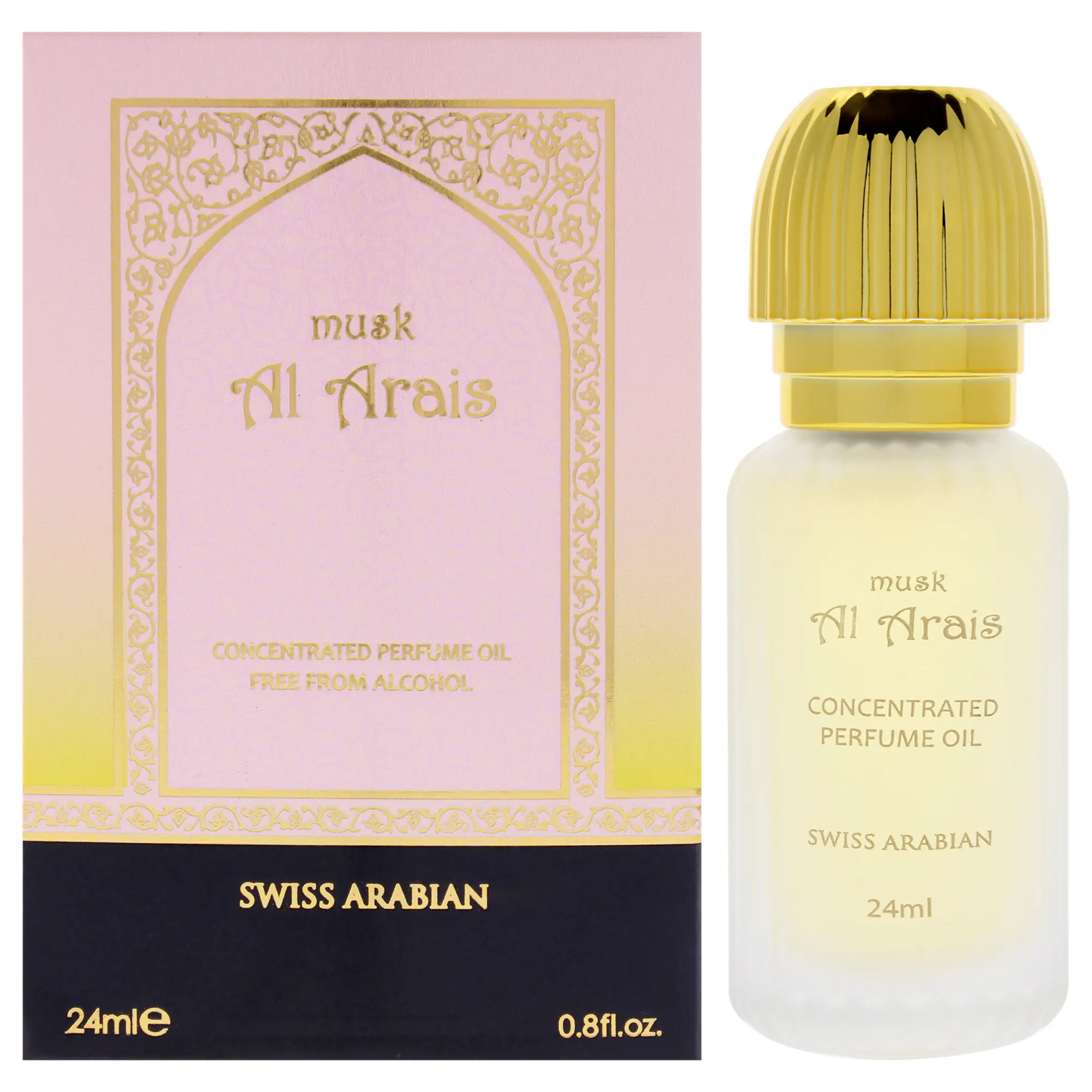 Musk Al Arais by Swiss Arabian for Unisex - 0.8 oz Concentrated Perfume Oil Rollerball