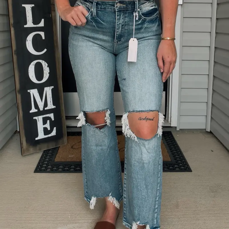 Petra Slim Wide-Leg Denims