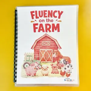 Fluency on the Farm for Emerging Readers Stair Step Reading Book with Barnyard Animals and Tractor Illustrations