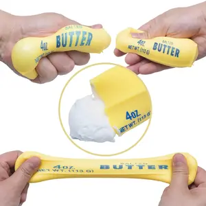 Squish Butter - New Flour Filled Fidget Toy Adults Kids 3+ - Super Soft Memory Foam Feel Stress Relief Sensory Play - Safe Durable Non-Toxic Material