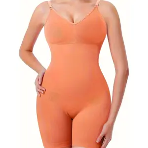 Women's Seamless Shapewear Bodysuit, Built-in Bra, Abdominal Control and Hip Lift, Adjustable Straps, Smooth Slimming Full Body Shaper Menswear Socks