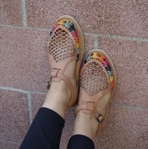 Xitlali Huarache Tan Women Footwear Girl Sandal Summer Leather Shoe Walking Shoes