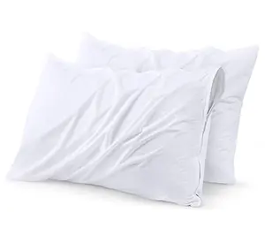 Utopia Bedding Waterproof Pillow Protectors Zippered (2 Pack, White) King Size, Zippered Pillowcases, Bed Bug Proof Pillow Encasement Covers 20 x 38 Inches