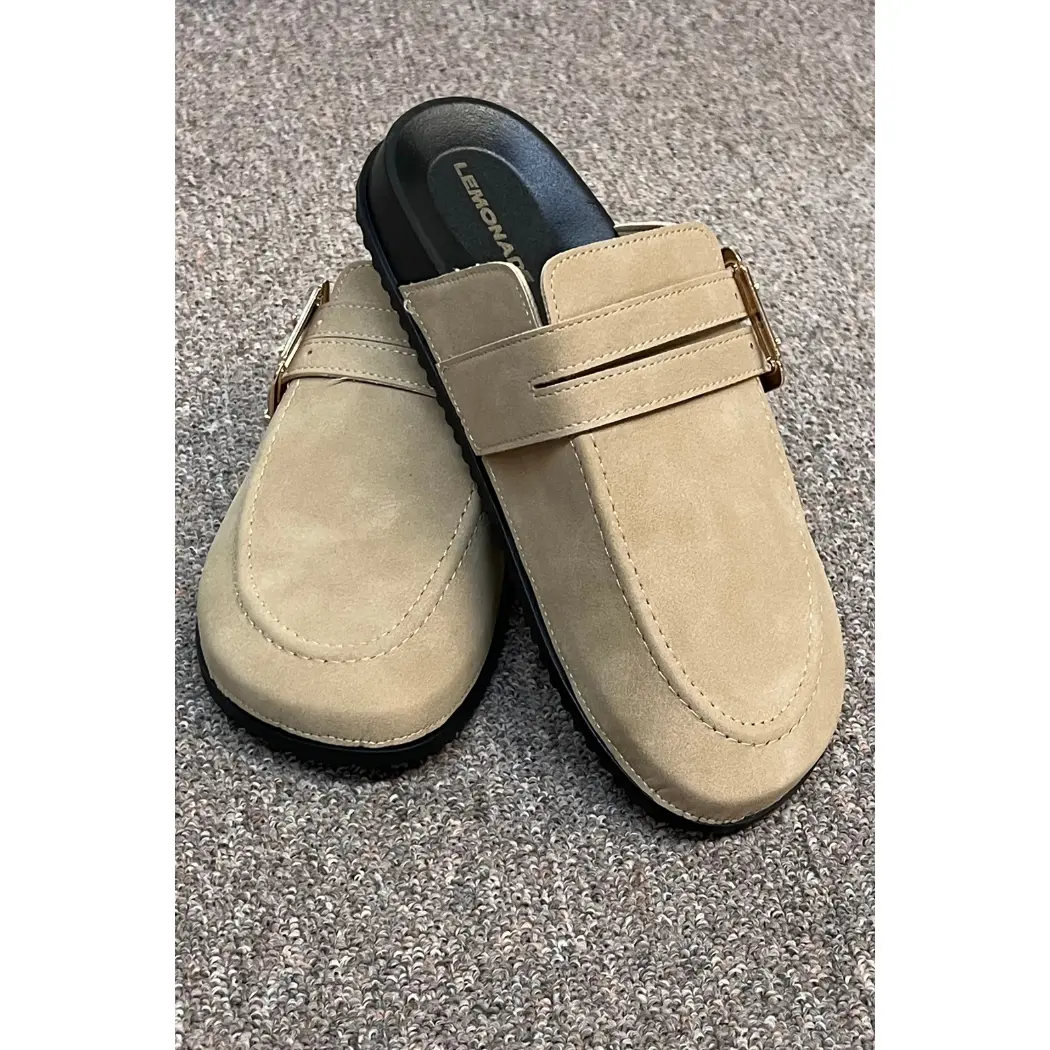 Taupe Suede Clog Mule Taupe Suede Clog Mule