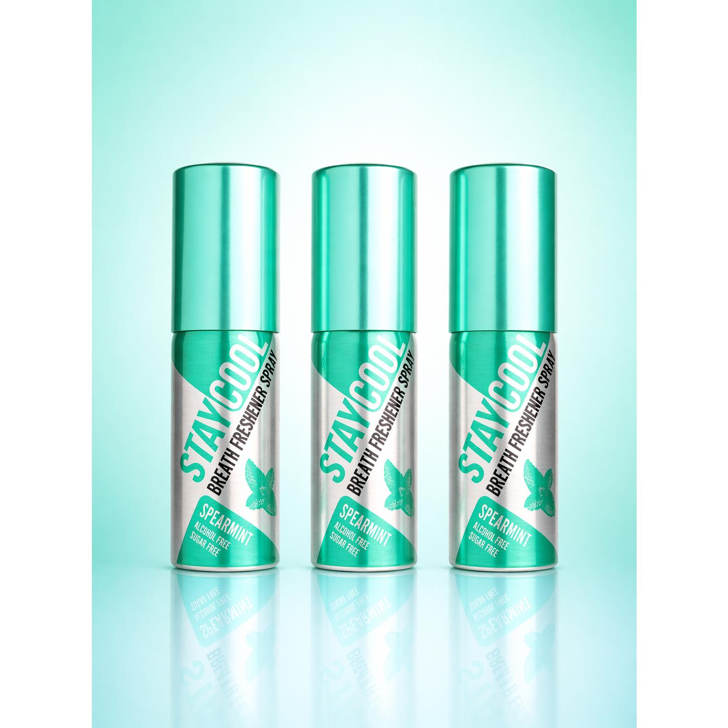 Spearmint Breath Freshener Spray, 3-Pack