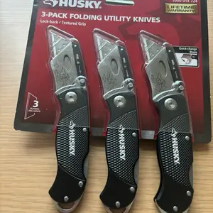 Husky 3-pack Folding utility knives