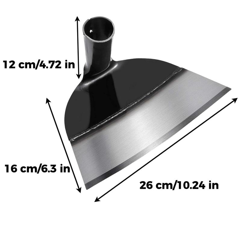 Vaseeka rake Heavy-Duty Carbon Steel Garden Hoe for Weeding & Turf Removal Durable Handheld Tool Metal Construction Ideal for Gardening