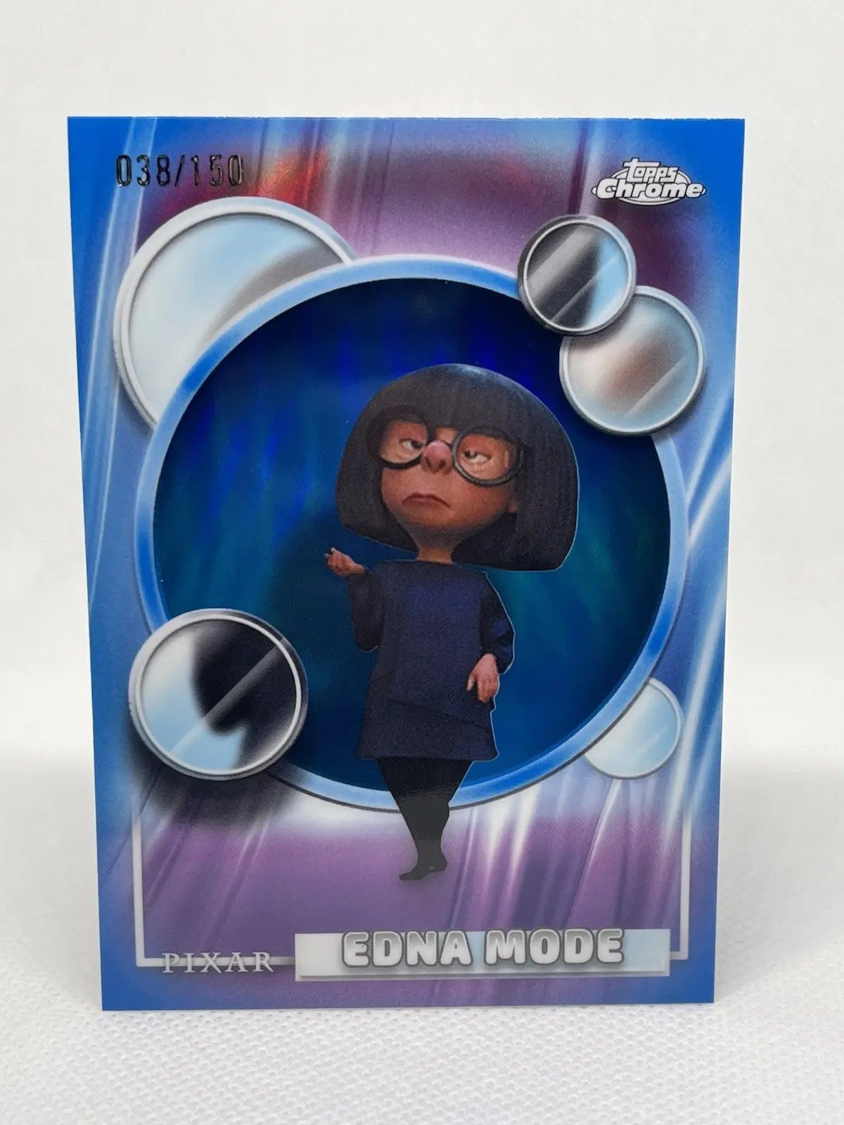 2026 Topps Chrome Disney Edna Mode Mode /150 Blue Refractor