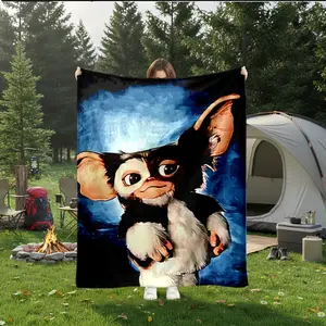 1pc Gremlins Gizmo Flannel Fleece Blanket, Super Soft Cozy Throw for Bed, Sofa, Couch, Living Room, Office, Travel, Camping, Pet, Adults Gift, 60"x80", Soft Comfy Blanket