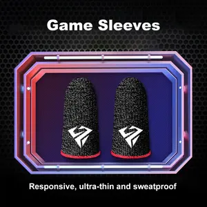 5pcs Mobile Game Fingertip Gloves For PUBG Gamer Sweatproof Anti-slip Touch Screen Finger Sleeve Breathable Gaming Finger Cover