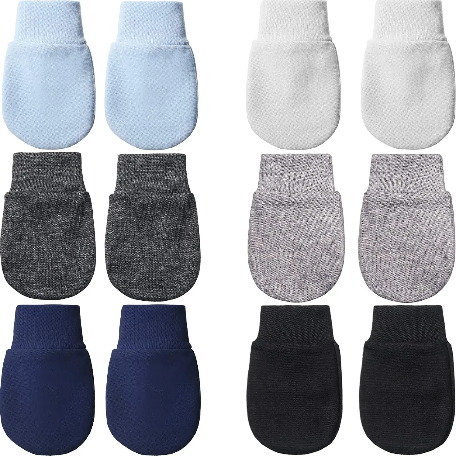 6 Pairs Infant Anti-Scratching Gloves for Baby Girls & Boys 3-9 Months, Soft Cotton with Elastic Band for Walking, Ideal Baby Shower Gift, Includes Gloves, Backyard, Unisex, Birthday Party, Classic Colors, Breathable, Easy To Match, Family Gathering, Clot