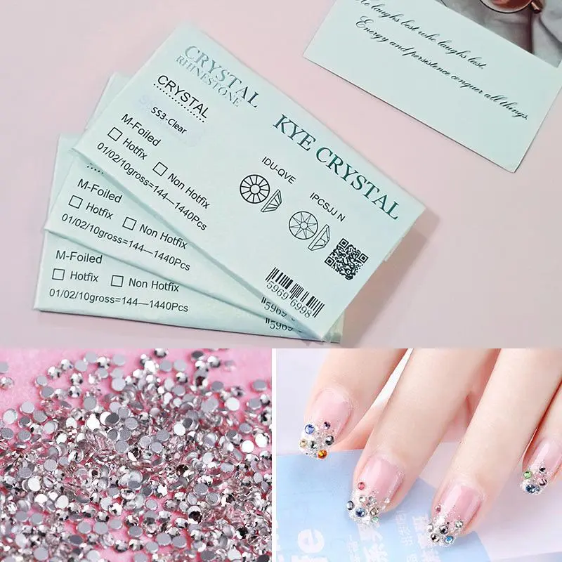 Super 3D Glass Flatback Nail Diamond Rhinestones Crystal  Swarovsky Stones Gems Nail Art Decoration AB Color Manicure Accessory
