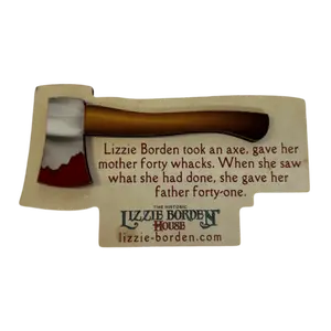 Official Lizzie Borden House Decorative Hatchet Magnet