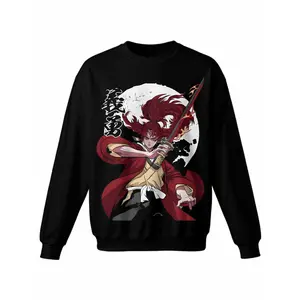 Demon Slayer Demon Slayer Crewneck Sweatshirt  Crew Neck Hoodless Sweat Shirt for Women Men Loose Fit Comfy Casual Funny Unisex Graphic Pullover  Long Sleeve Pull Over Fashion Top,Cotton Blend TTK00563