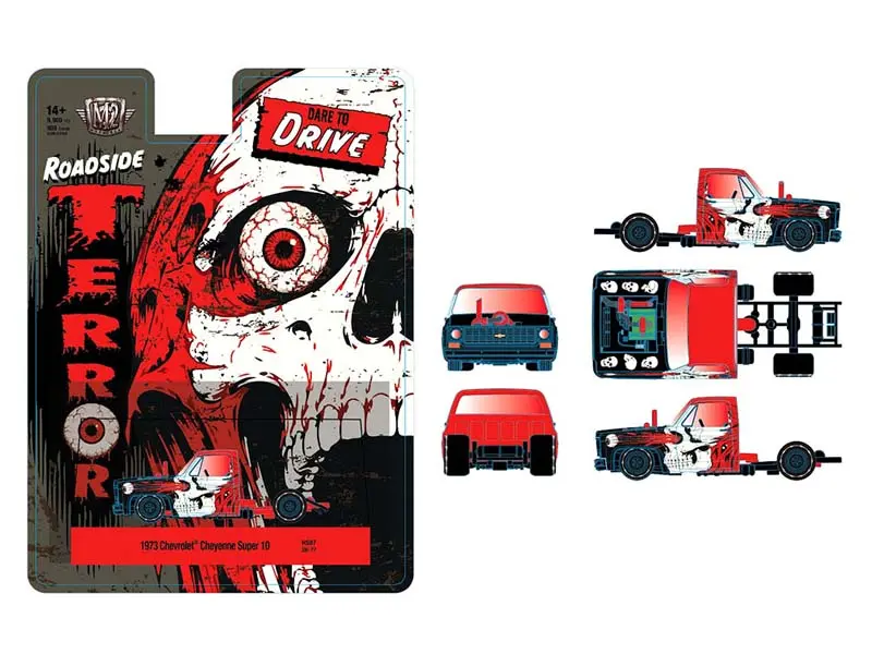 PRE-ORDER 1973 Chevrolet Cheyenne Super 10 Dare To Drive Terror Series – Red Diecast 1:64 Scale Model - M2 Machines 31500-HS87